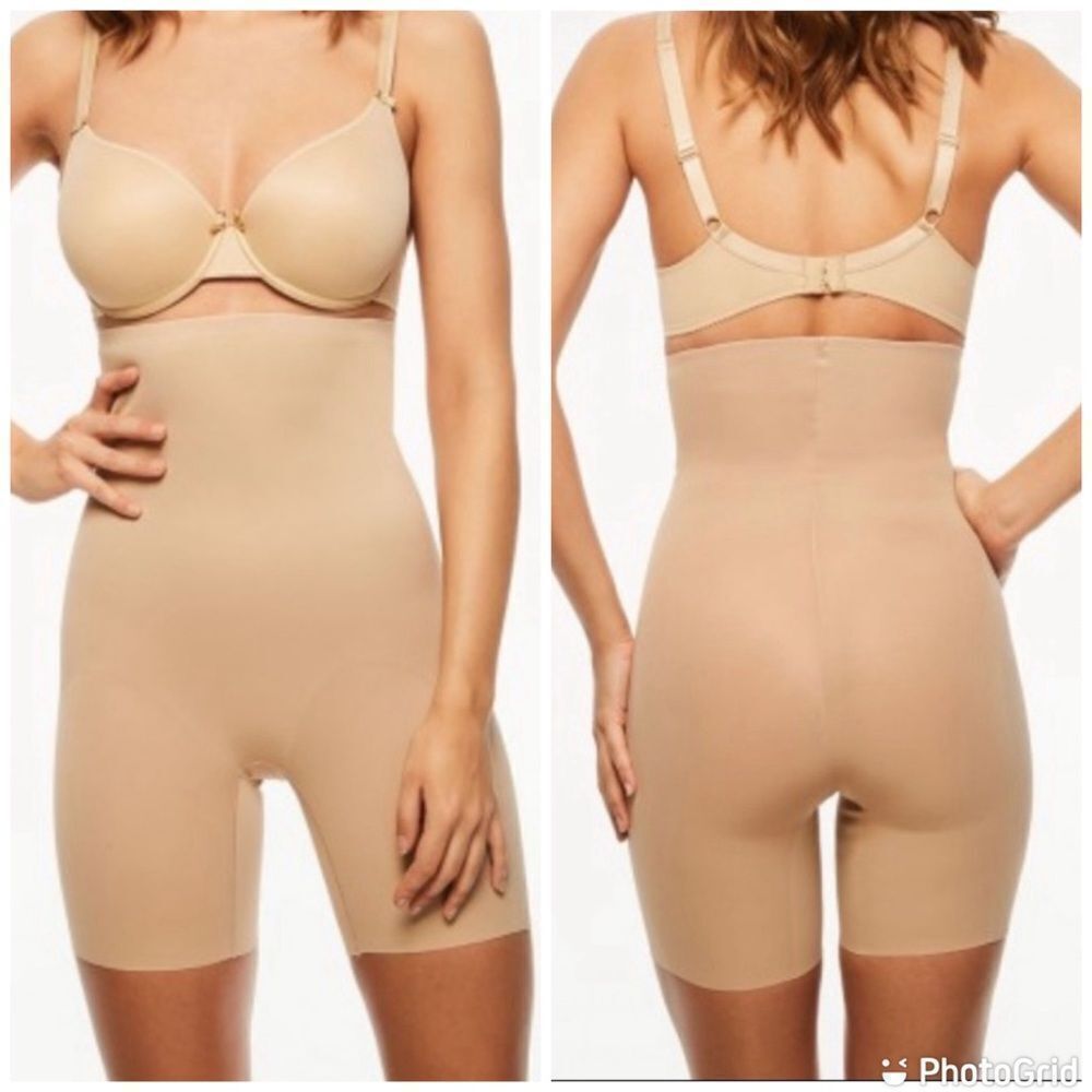 Chantelle High-Waist Shaping Shorts in Nude